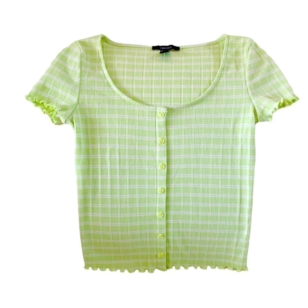 Cute TShirt Forever 21 Lime Green
